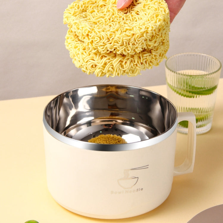 304 Stainless Steel Insulated Rice Bowl Dormitory Student Instant Noodle Bowl With Lid