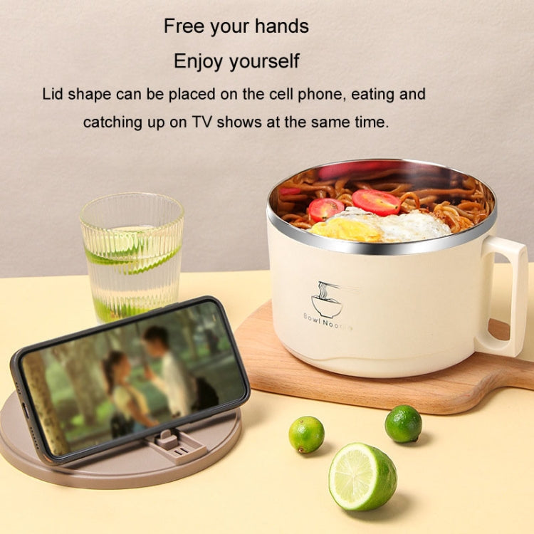 304 Stainless Steel Insulated Rice Bowl Dormitory Student Instant Noodle Bowl With Lid