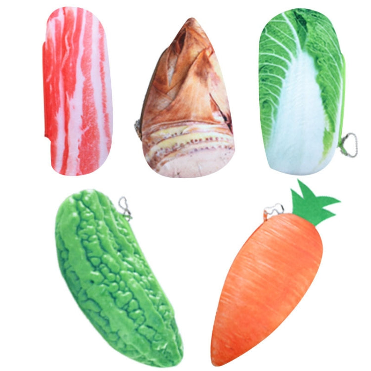 3D Simulation Ingredients Vegetable Plush Pencil Pouch Large Pen Case Student Stationery