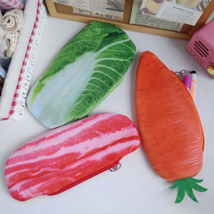 3D Simulation Ingredients Vegetable Plush Pencil Pouch Large Pen Case Student Stationery