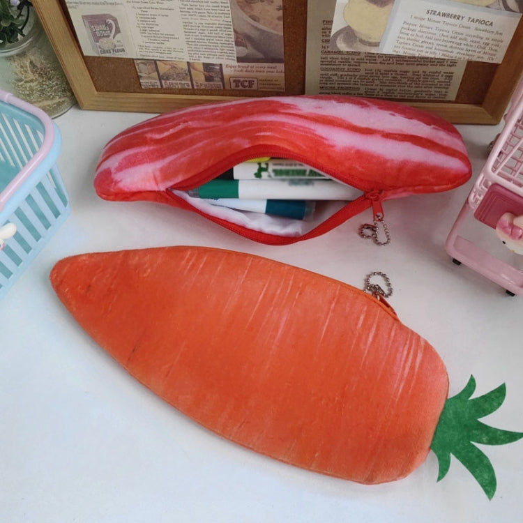 3D Simulation Ingredients Vegetable Plush Pencil Pouch Large Pen Case Student Stationery