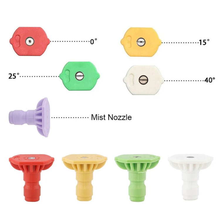 High-pressure Car Washer Nozzle Fan-shaped 1/4 Quick Plug Connector Water Rifle Parts