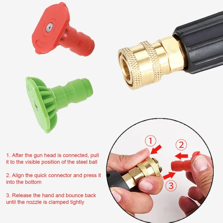High-pressure Car Washer Nozzle Fan-shaped 1/4 Quick Plug Connector Water Rifle Parts