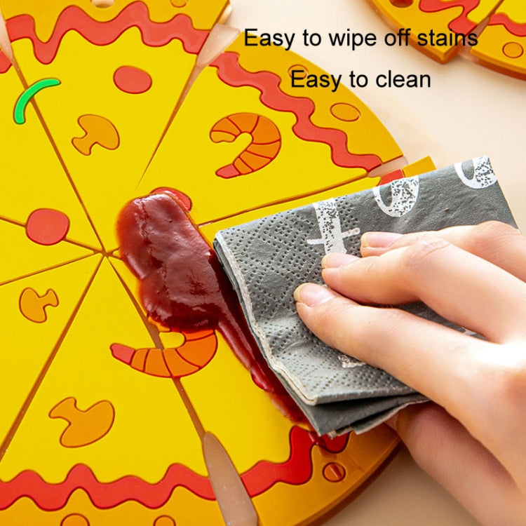 Silicone Insulated Table Placemat Pizza Shaped Bowl Mat PVC Coasters