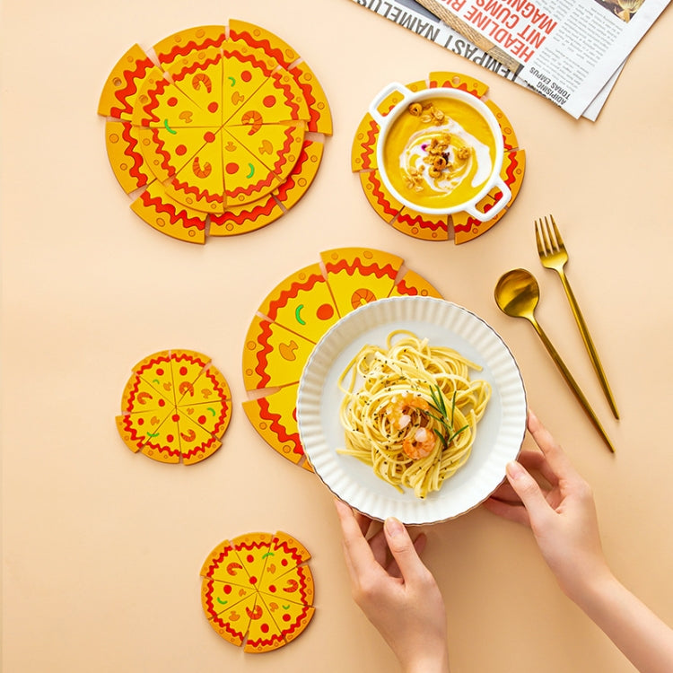 Silicone Insulated Table Placemat Pizza Shaped Bowl Mat PVC Coasters