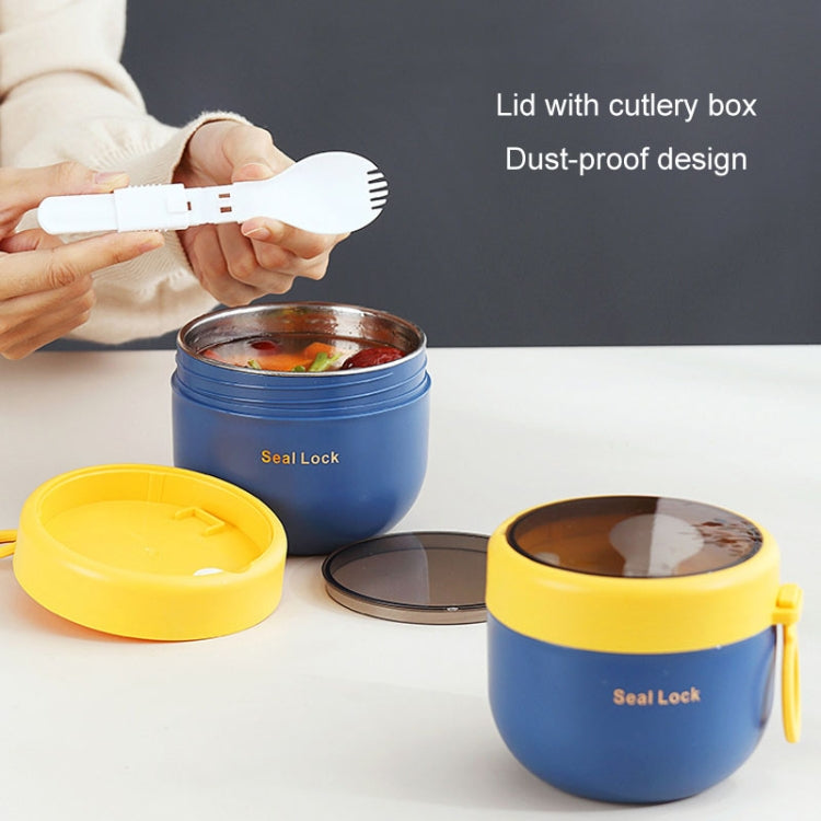 304 Stainless Steel Insulated Soup Bowl Oatmeal Breakfast Cup Portable Lunch Box