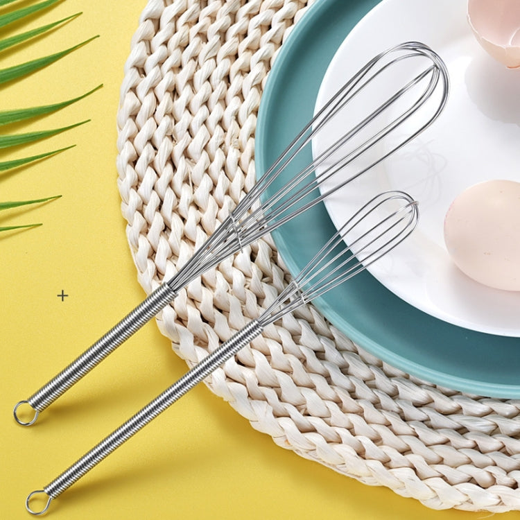2pcs Household Manual Spring Beater Handheld Stainless Steel Mini Whisk