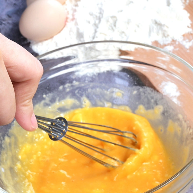 2pcs Household Manual Spring Beater Handheld Stainless Steel Mini Whisk