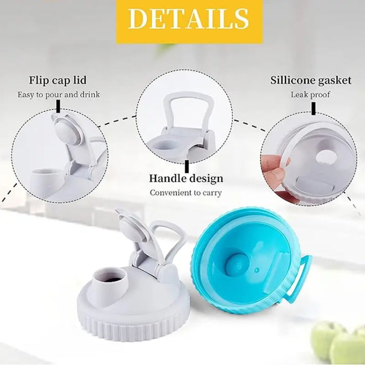 For Mason Jars Wide Mouth Flip Top Lid Airtight Leak Proof Reusable Canning Lids