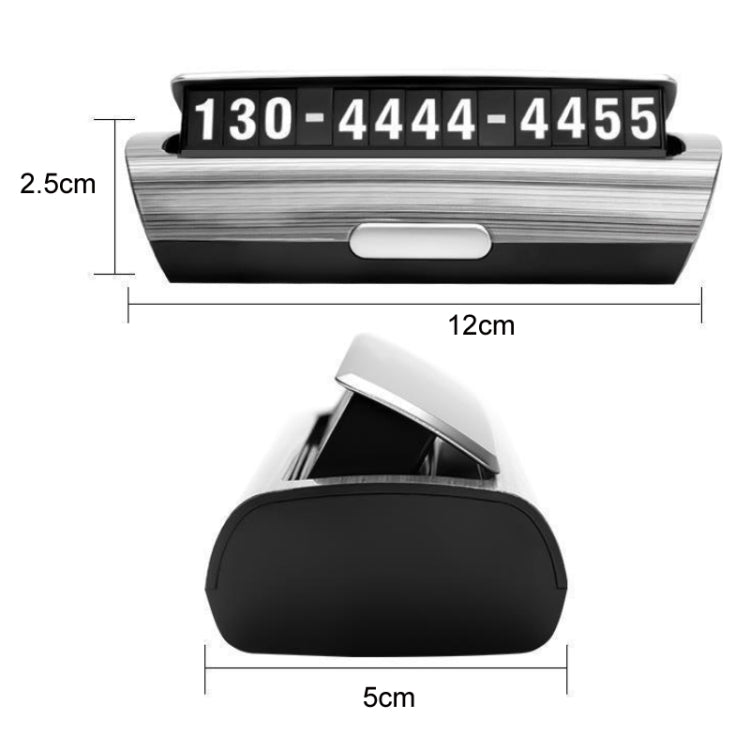 Hidden Luminous Temporary Parking Sign With Car Number