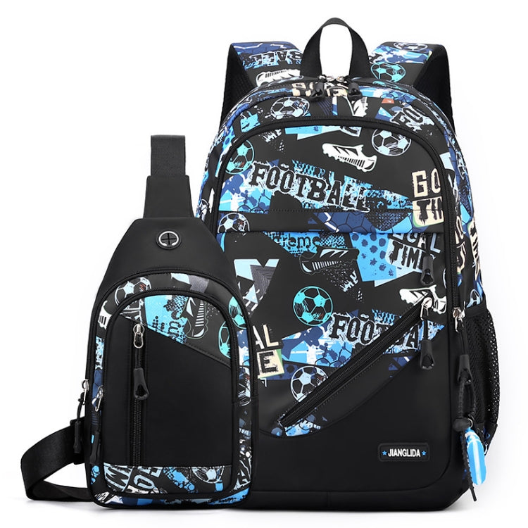 2 In 1 Men Backpack Lightweight Outdoor Daypack Boys Bookbag With Chest Bag