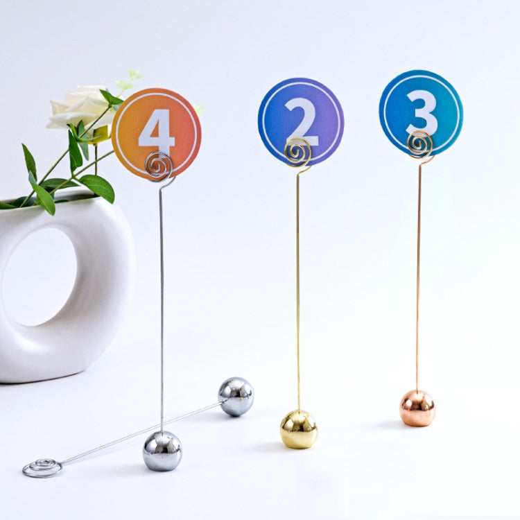 Hotel Stainless Steel Table Number Plate Restaurant Wedding Menu Holder Number Clip