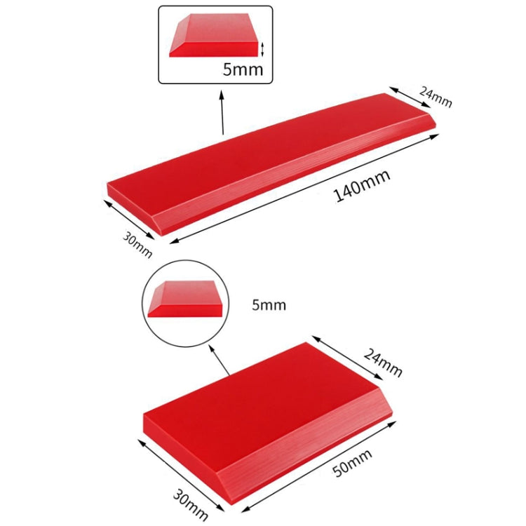 4pcs Car Cleaning Glass Water Film Soft Rubber Scraper