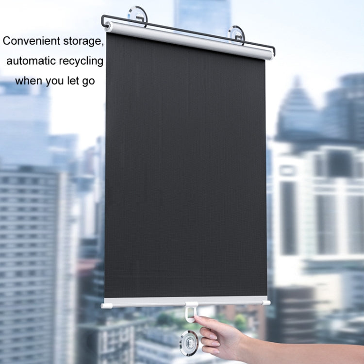 Car Summer No-punch Retractable Titanium Silver Sunshade Curtain
