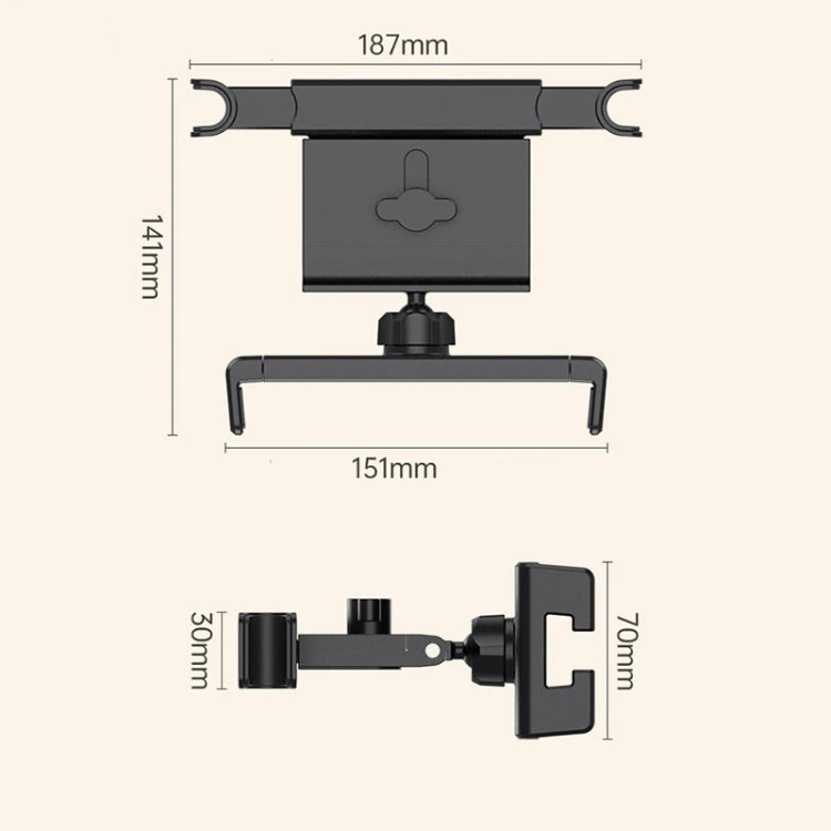 Car Dining Table Rear Foldable Storage Rack Computer Stand