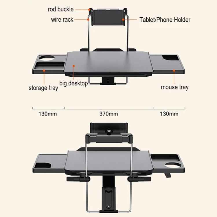 Car Dining Table Rear Foldable Storage Rack Computer Stand