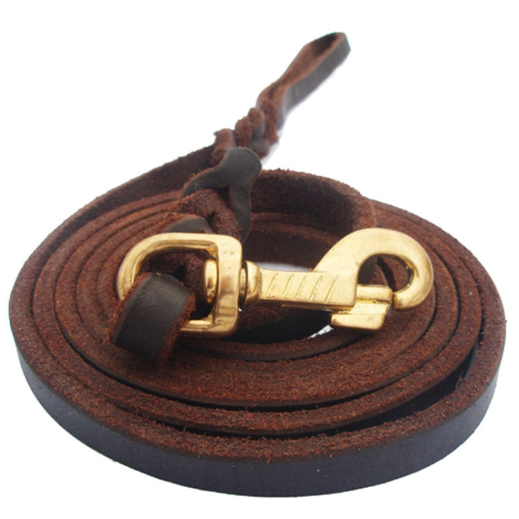 Pet Outing Cowhide Towing Leash Dog Training Harness