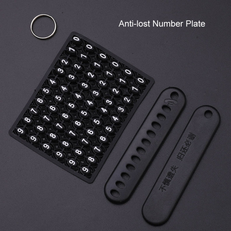 Car Folding Key Cover Multifunctional Keychain Anti-lost Number Plate