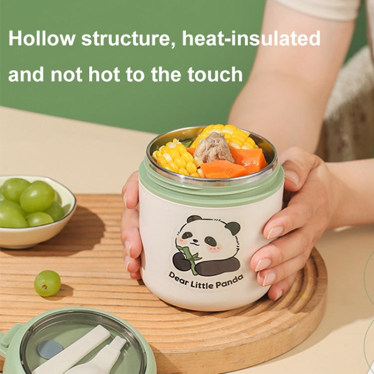 304 Stainless Steel Breakfast Cup Insulated Soup Cup with Lid and Spoon