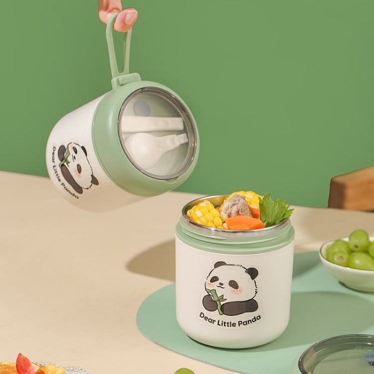 304 Stainless Steel Breakfast Cup Insulated Soup Cup with Lid and Spoon