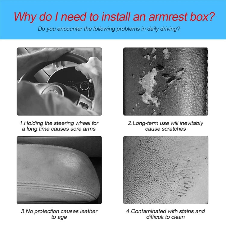 Car Armrest Box Booster Pad Widened Interior Tissue Box