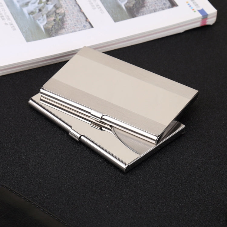Minimalist Men Business Card Holder Portable Metal Name Card Case