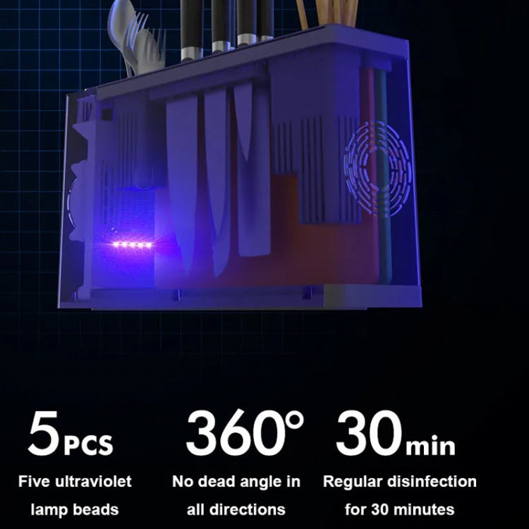 UV Disinfection Drying Knife Chopsticks Storage Holder