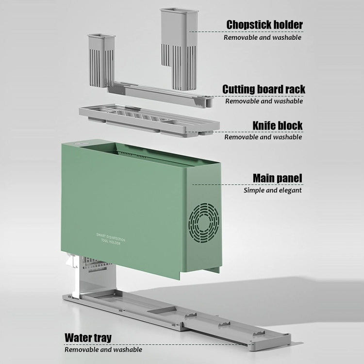 UV Disinfection Drying Knife Chopsticks Storage Holder