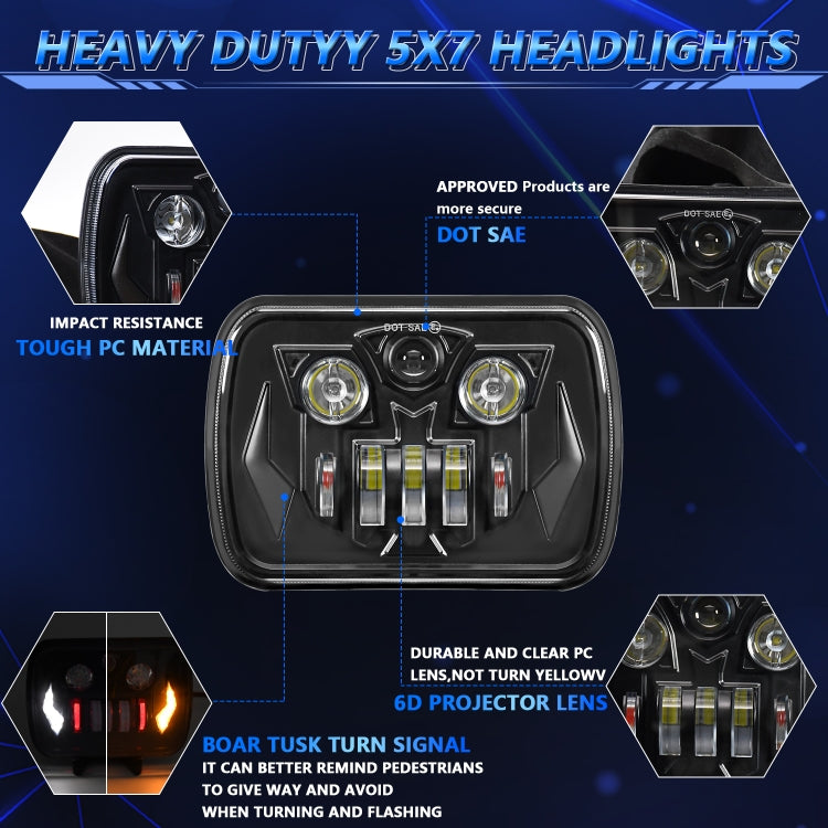 7-Inch Mechanic Car Modified Headlights For Wrangler