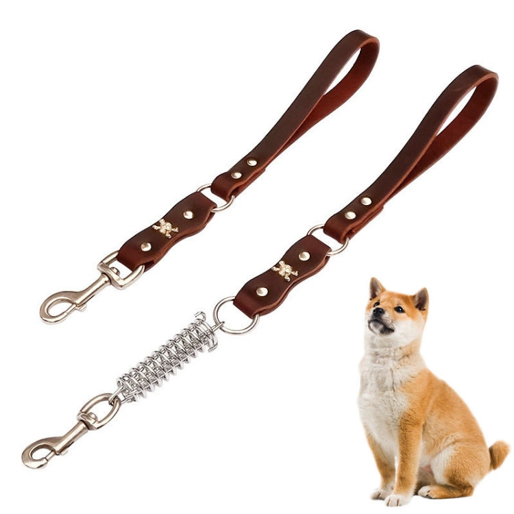 Leather Dog Leash Pet Tow Rope Chain