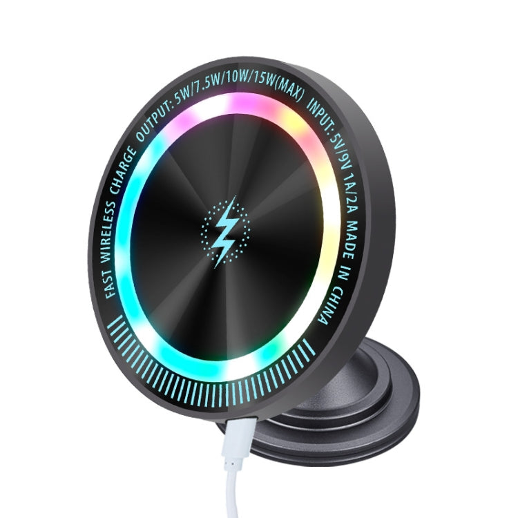 Magsafe 15W Magnetic Colorful Light Wireless Charging Mobile Phone Holder
