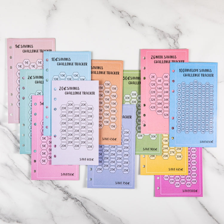 Savings Challenge Trackers A6 Money Saving Budget Planner Cards