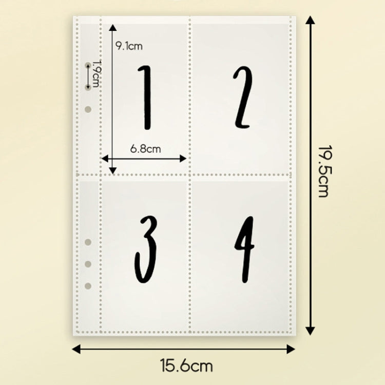 25sheets /Set A5 6 Holes Save Money Challenge Envelopes Replacement Inner Page