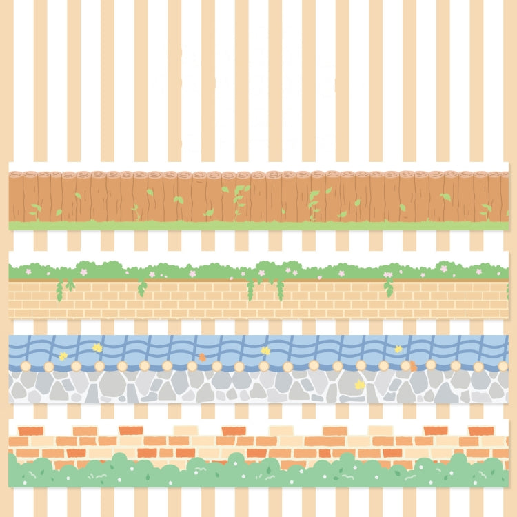 4rolls /Box 2.5cm x 2m Slow Life Washi Tape for Scrapbooking and Journal Decoration