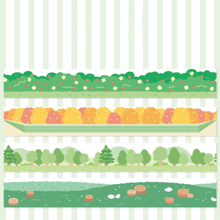 4rolls /Box 2.5cm x 2m Slow Life Washi Tape for Scrapbooking and Journal Decoration