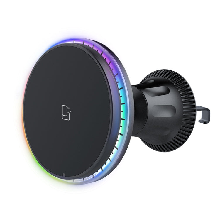 Car Magnetic Wireless Charging Cell Phone Holder With Ambient Light