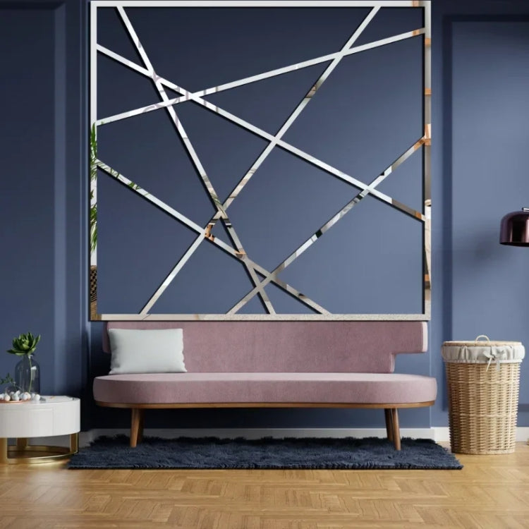 3D Mirror Wall Stickers Beautiful Edge Decorative Strip Living Room TV Background Decorative Self-adhesive Beltline Sewing