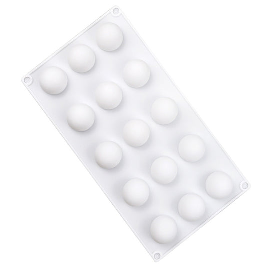 15 Grids Stereo Ball Silicone Moulds Ball Shape Ice Cream Mould