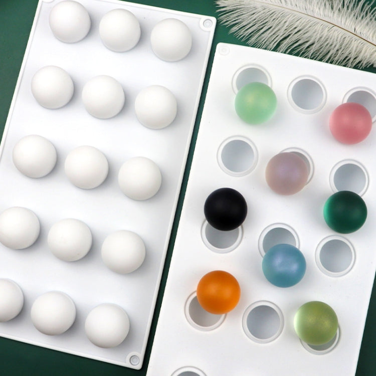 15 Grids Stereo Ball Silicone Moulds Ball Shape Ice Cream Mould