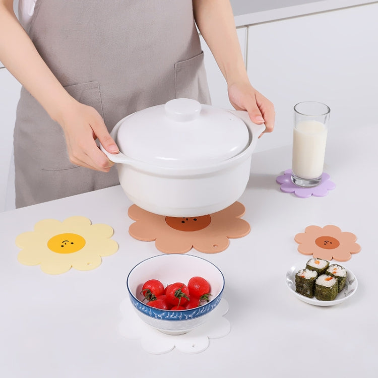 Sunflower Cute PVC Heat Insulation Mat Household High Temperature Resistant Table Pad