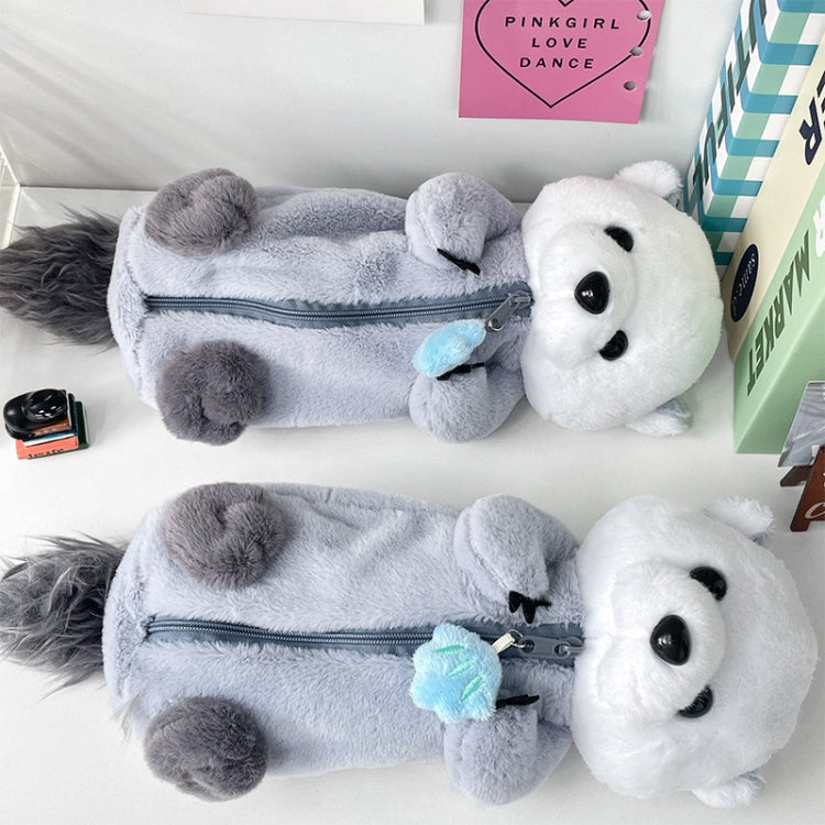 Cute Otter Plush Pen Pouch Practical Cartoon Animal Student Stationery Storage Bag