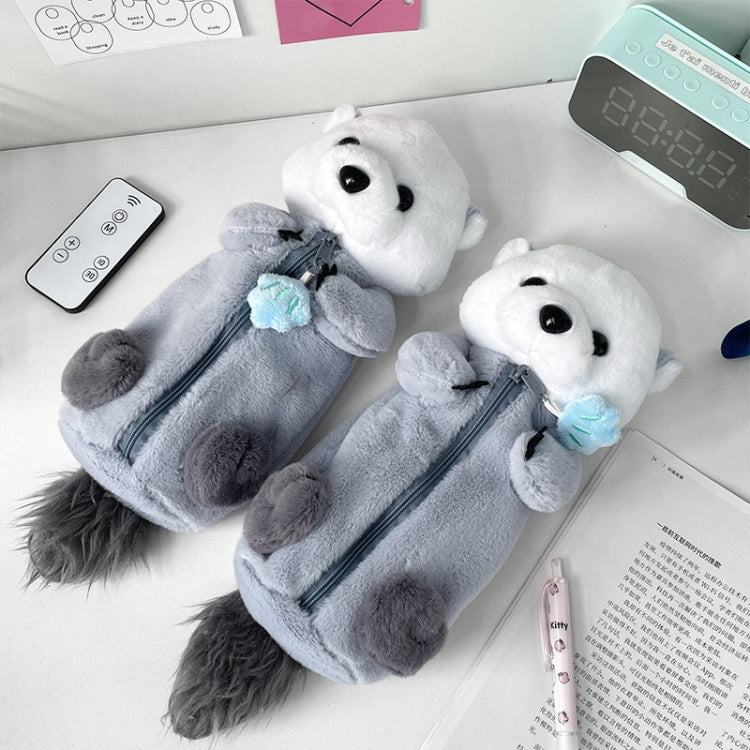 Cute Otter Plush Pen Pouch Practical Cartoon Animal Student Stationery Storage Bag