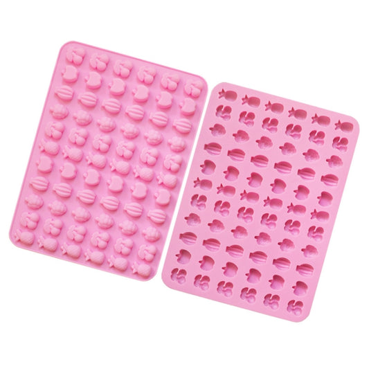 66 Grids Fruit Silicone Fudge Molds Mini Candy Molds