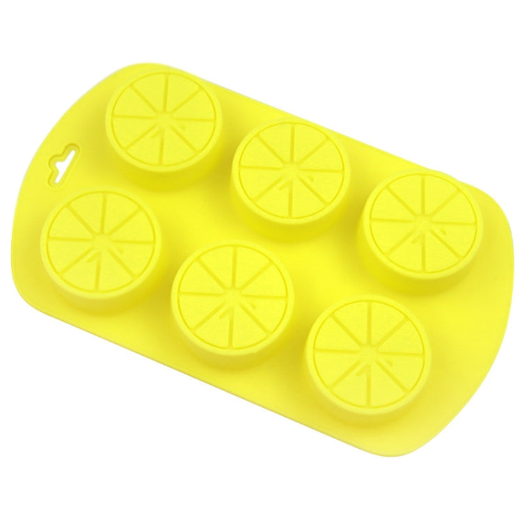 6 Grids Round Lemon Shape Silicone Moon Cake Model Kitchen Baking Handmade Cake Mold