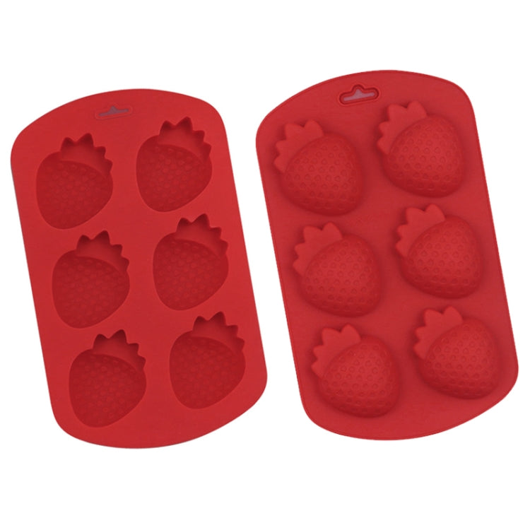 6 Grids Strawberry Silicone Cake Mold Baking DIY Chocolate Mould