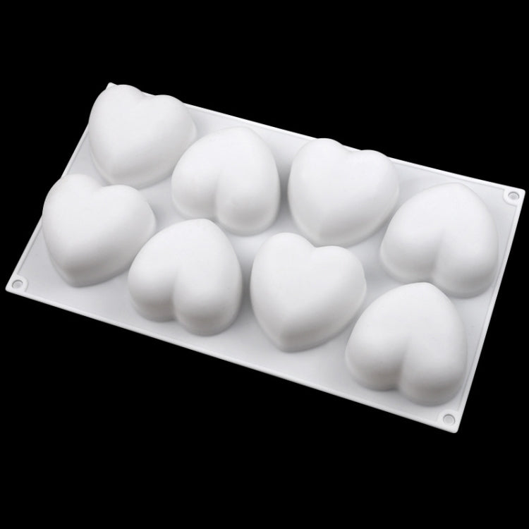 8 Grids Heart Silicone Chocolate Mold Handmade Aroma Soap Mould