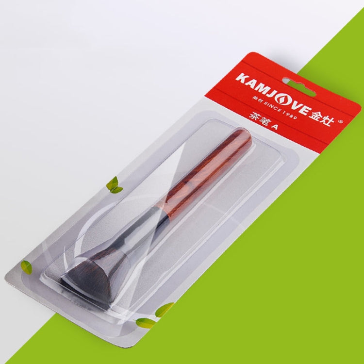 KAMJOVE Tea Tray Cleaning Brush Solid Wooden Tea Tools Brush