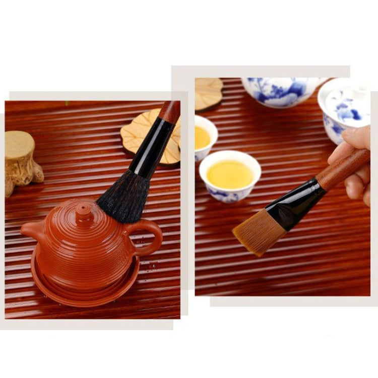 KAMJOVE Tea Tray Cleaning Brush Solid Wooden Tea Tools Brush