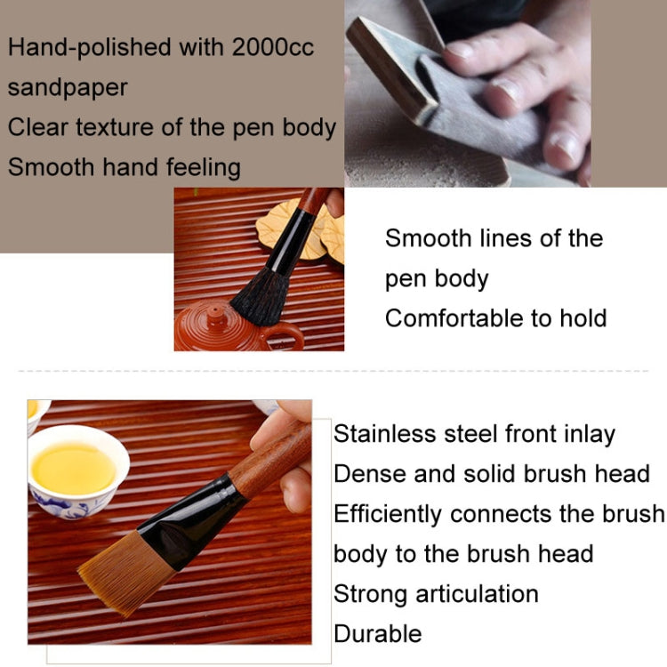 KAMJOVE Tea Tray Cleaning Brush Solid Wooden Tea Tools Brush
