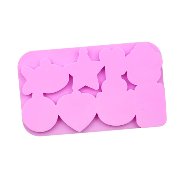 8 Grids Cats Paw Pentagram Love Fish Molds Silicone Drip Mould